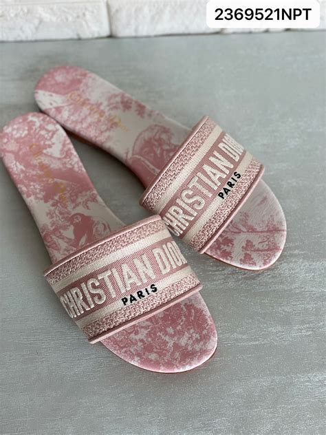 dior dway pink slides|christian dior sway slides.